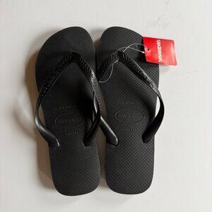 Havaianas Black Flip Flops – Men’s 9/10 – Women’s 11/12 – Made In Brazil